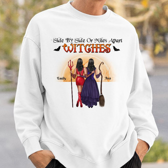 Personalized Witch Friends Fall Halloween Sweatshirt - Thegiftio UK