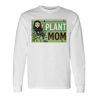 Plant Mom Gardening Personalized Long Sleeve Shirt - Thegiftio UK