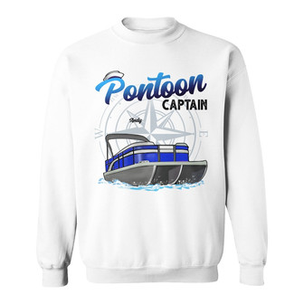 Pontoon Captain Custom Sweatshirt - Birthday Gift for Travelers - Thegiftio UK