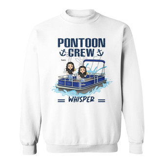 Pontoon Crew Personalized Sweatshirt - Gift for Besties - Thegiftio UK