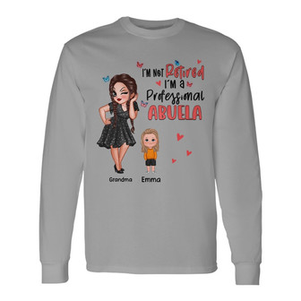 Professional Retired Grandma Gift Custom Long Sleeve Shirt - Thegiftio UK