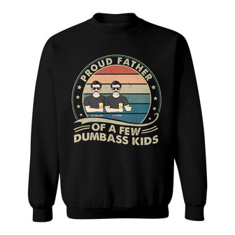 Proud Father Of A Few Retro Custom Sweatshirt - Gift for Dad - Thegiftio UK