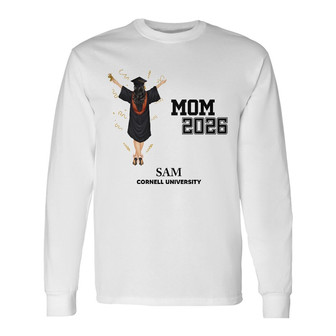 Proud Mom Dad Of A Class Graduate Personalized Long Sleeve Shirt - Thegiftio UK