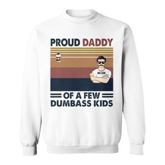 Proud Papa Of A Few Kids Custom Sweatshirt - Gift for Dad - Thegiftio UK