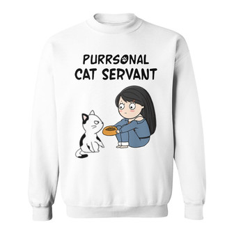 Purrsonal Cat Servant Chibi Girl Custom Sweatshirt - Cat Lovers - Thegiftio UK