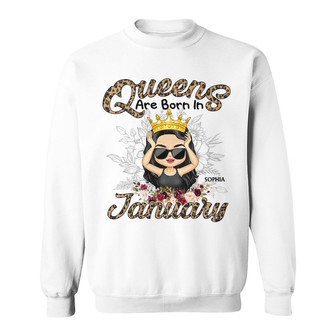 Queens Are Born In August Custom Sweatshirt - Gift For Women - Thegiftio UK