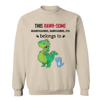 Rawrsome Grandpasaurus Custom Sweatshirt - Gift for Dad - Thegiftio UK