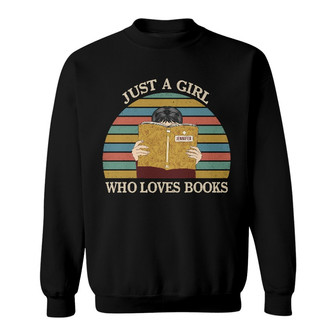 Reading Girl Who Loves Books Custom Sweatshirt - Thegiftio UK