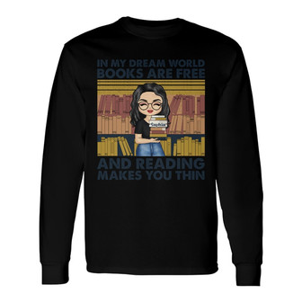Reading Makes You Thin Chibi Custom Long Sleeve Shirt - Thegiftio UK