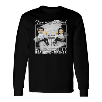 Real Eye Opener Personalized Long Sleeve Shirt - Gift for Couples - Thegiftio UK