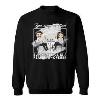 Real Eye Opener Personalized Sweatshirt - Gift for Couples - Thegiftio UK