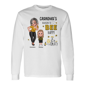 Reasons Bee Happy Sassy Woman Custom Long Sleeve Shirt - Family Gift - Thegiftio UK