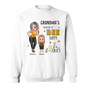 Reasons Bee Happy Sassy Woman Custom Sweatshirt - Family Gift - Thegiftio UK