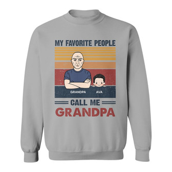 Retro Favorite People Call Me Grandpa Custom Sweatshirt - Gift - Thegiftio UK