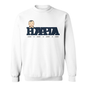 Retro Papa Personalized Sweatshirt - Birthday Gift for Dad - Thegiftio UK