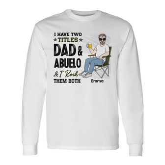 Rock Both Title Dad & Grandpa Custom Long Sleeve Shirt - Gift for Dad - Thegiftio UK