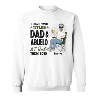 Rock Both Title Dad & Grandpa Custom Sweatshirt - Gift for Dad - Thegiftio UK
