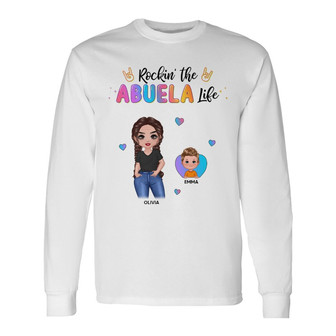 Rockin' Grandma Life Posing Doll Custom Long Sleeve Shirt - Thegiftio UK