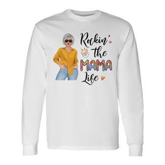 Rockin' Grandma Life Posing Nana Custom Long Sleeve Shirt - Thegiftio UK