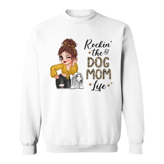 Rockin The Dog Mom Life Custom Sweatshirt - Gift for Dog Lovers - Thegiftio UK