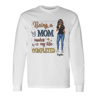 Rockin The Mom Life Custom Long Sleeve Shirt - Gift for Mother - Thegiftio UK