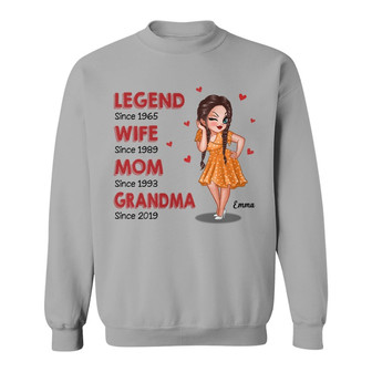 Sassy Woman Legend Wife Mom Grandma Custom Sweatshirt - Gift - Thegiftio UK