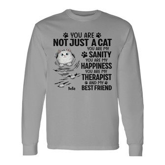 Scratching Fluffy Cats My Sanity Custom Long Sleeve Shirt - Thegiftio UK