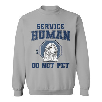 Service Human Peeking Dog Custom Sweatshirt - Dog Lovers Gift - Thegiftio UK