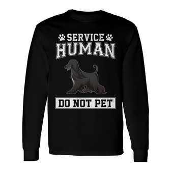 Service Human Walking Dog Custom Long Sleeve Shirt - Dog Lovers Gift - Thegiftio UK