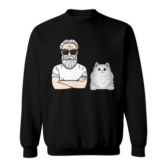 Simple Old Man Like Cats Custom Sweatshirt - Cat Lovers Gift - Thegiftio UK