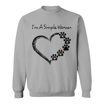 Simple Woman Dog Paw Personalized Sweatshirt - Gift for Dog Mom - Thegiftio UK