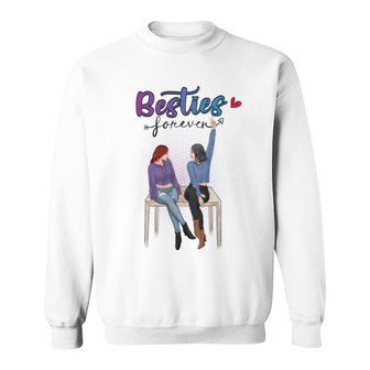 Sitting Besties Trouble Together Personalized Sweatshirt - Gift - Thegiftio UK