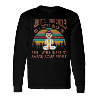 Smack Some People Personalized Long Sleeve Shirt - Yoga Lovers Gift - Thegiftio UK