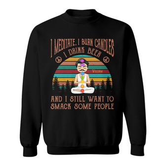 Smack Some People Personalized Sweatshirt - Yoga Lovers Gift - Thegiftio UK