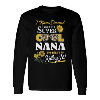 Super Cool Nana Personalized Long Sleeve Shirt - Gift for Grandma - Thegiftio UK