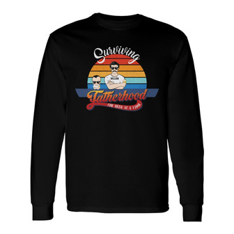 Surviving Fatherhood One Beer Custom Long Sleeve Shirt - Gift for Dad - Thegiftio UK