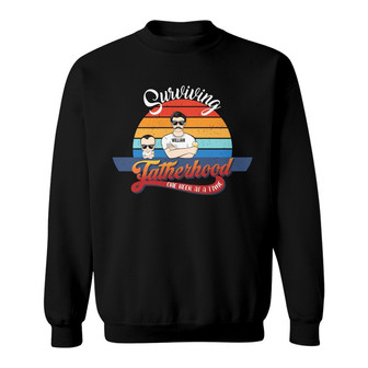 Surviving Fatherhood One Beer Custom Sweatshirt - Gift for Dad - Thegiftio UK