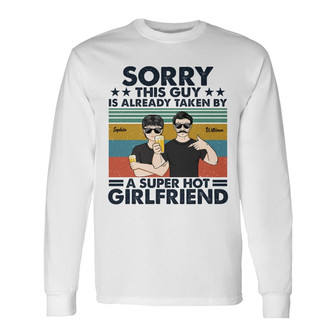 Taken By A Super Hot Custom Long Sleeve Shirt - Gift for Couples - Thegiftio UK
