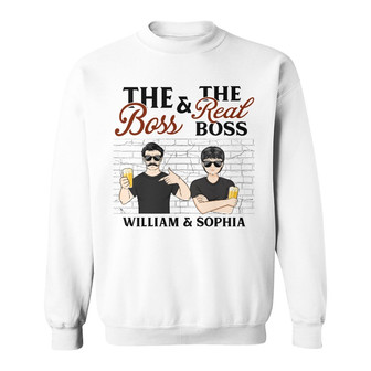 The Boss And The Real Boss Custom Sweatshirt - Gift for Couples - Thegiftio UK