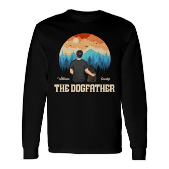The Dogfather Personalized Long Sleeve Shirt - Gift for Dog Dad - Thegiftio UK