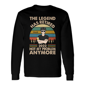 The Legend Has Retired Personalized Long Sleeve Shirt - Gift for Mom - Thegiftio UK