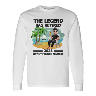 The Legend Has Retired Vintage Cartoon Custom Long Sleeve Shirt - Thegiftio UK