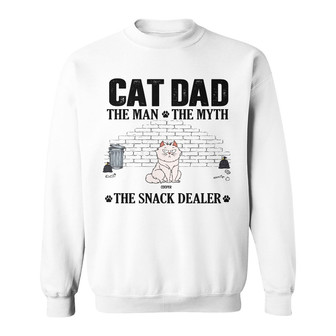 The Man The Myth The Snack Dealer Custom Sweatshirt - Cat Gift - Thegiftio UK