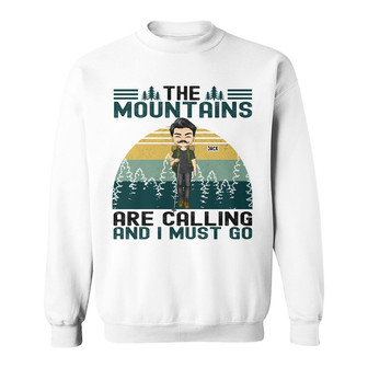 The Mountains Are Calling Custom Sweatshirt - Gift for Hikers - Thegiftio UK