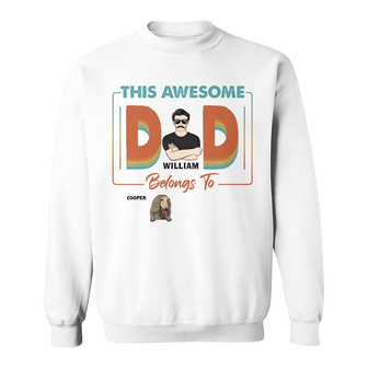 This Awesome Dad Personalized Sweatshirt - Gift for Dog Dad - Thegiftio UK