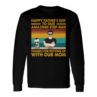 To Our Amazing Step-Dad Personalized Long Sleeve Shirt - Birthday Gift - Thegiftio UK