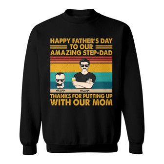 To Our Amazing Step-Dad Personalized Sweatshirt - Birthday Gift - Thegiftio UK