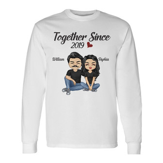 Together Since Personalized Long Sleeve Shirt - Gift for Couples - Thegiftio UK