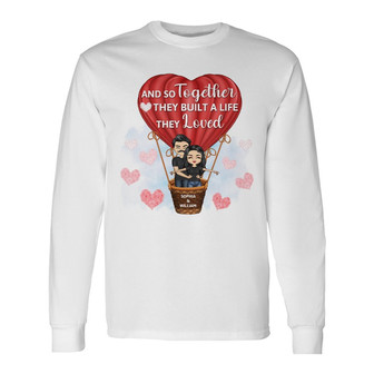 Together They Built A Life Custom Long Sleeve Shirt - Gift for Couples - Thegiftio UK