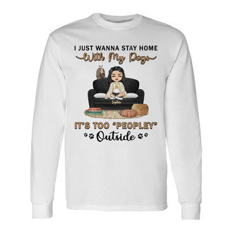Too Peopley Outside Chibi Custom Long Sleeve Shirt - Dog Lovers Gift - Thegiftio UK